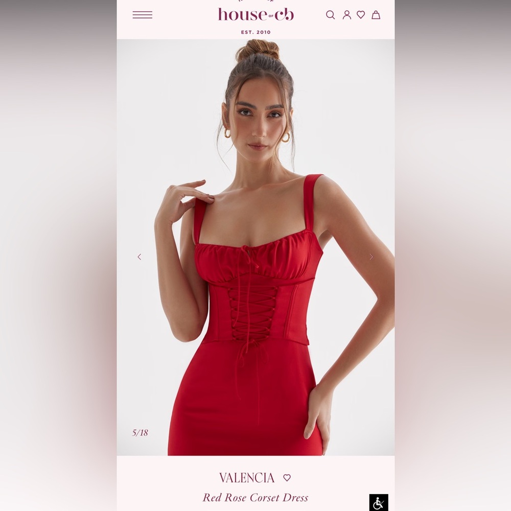 House of CB Scarlet Lace-Up Chemise